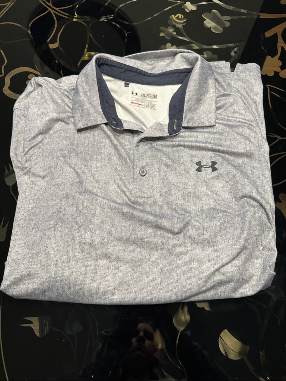 2x Loose Fit Under Armour Men's Heathered Light Gray Polo